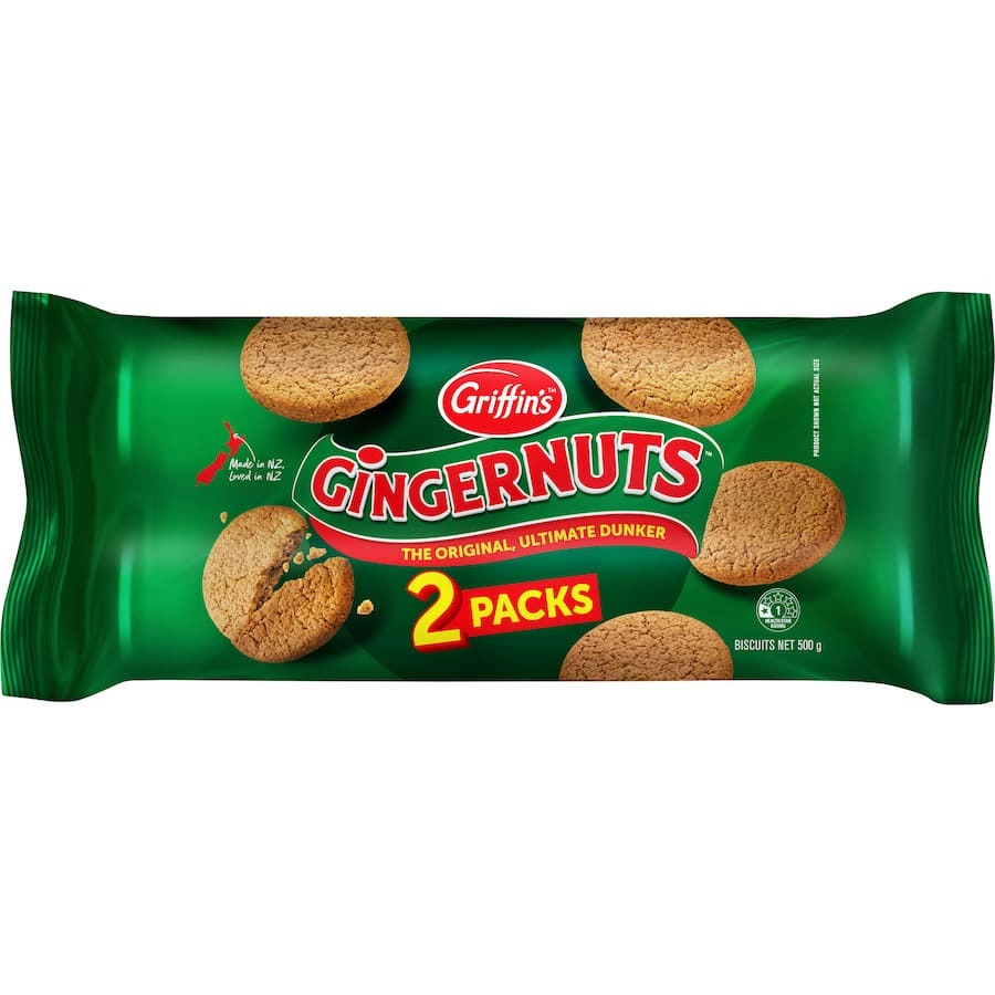 Griffins Ginger Biscuits Gingernuts Twin Pack