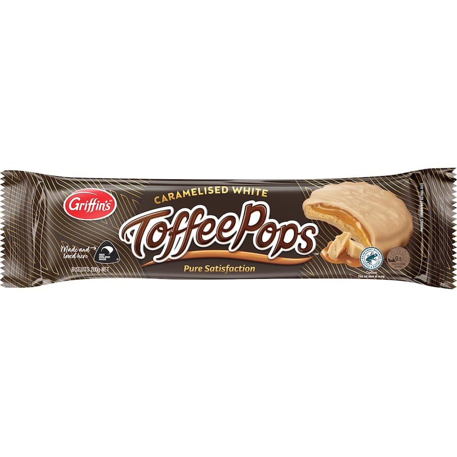 Griffins Toffee Pops Chocolate Biscuits Caramelised White Chocolate
