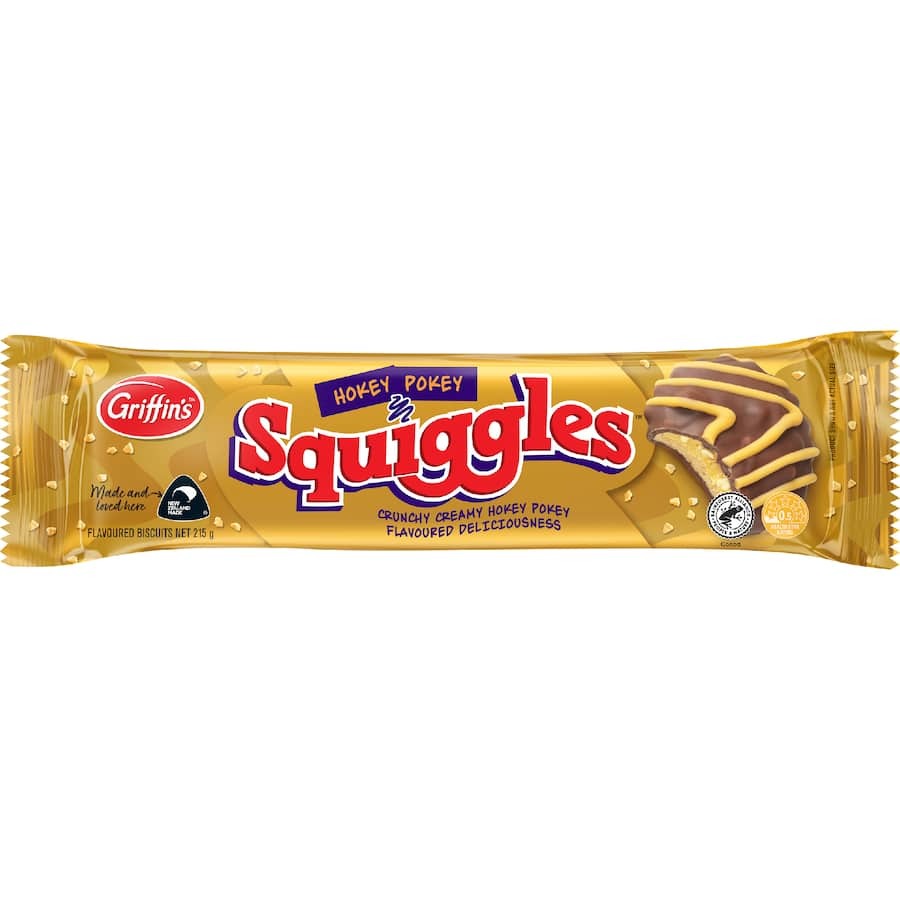 Griffins Squiggles Chocolate Biscuits Hokey Pokey