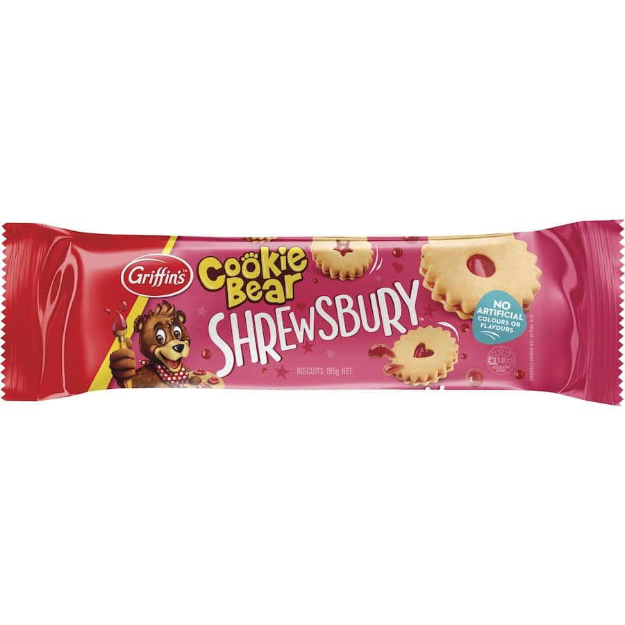 Griffin's Cookie Bear Biscuits Shrewsbry Jam Filled